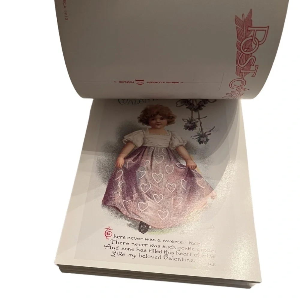 Darling & Co. Valentine Vintage Style Postcard Book | Retro Love Cards